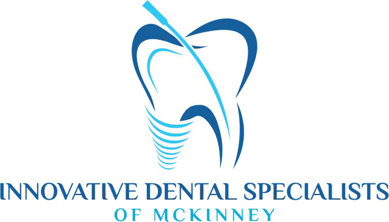 Innovative Dental Specialists of McKinney logo featuring blue stylized tooth design with practice name.